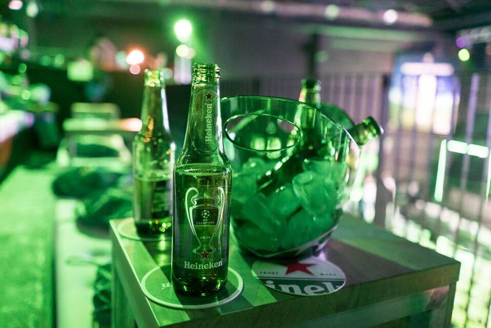 Пиво на играх Лиге чемпионов